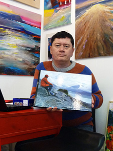 Автопортрет и автограф Геннадия Иванова
