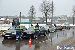 В Бобруйске на улице Крылова столкнулись Volvo и Hyundai 