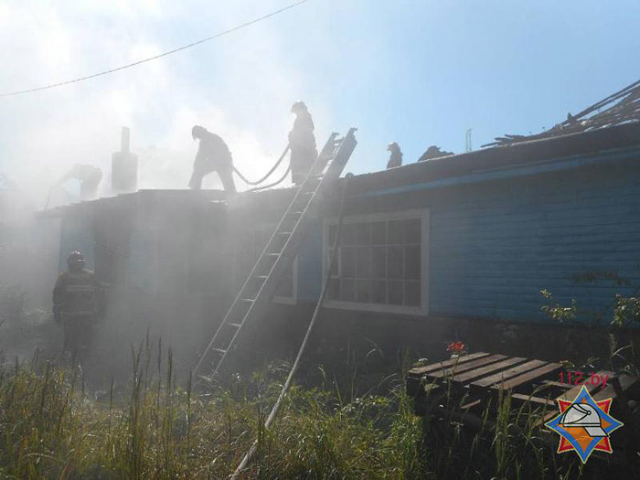 В Бобруйске сгорел дом