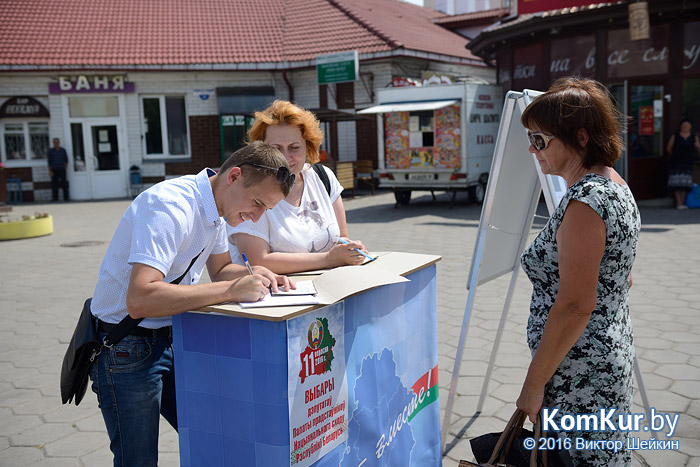 Сбор подписей в поддержку кандидатов в депутаты Палаты представителей стартовал в Бобруйске
