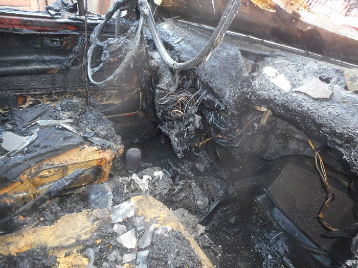 На улице Социалистической в Бобруйске горел автомобиль