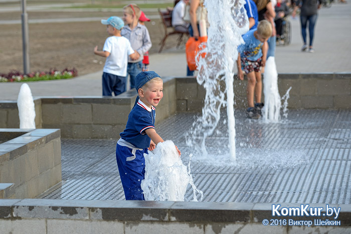 В Молодёжном парке Бобруйска заработал фонтан