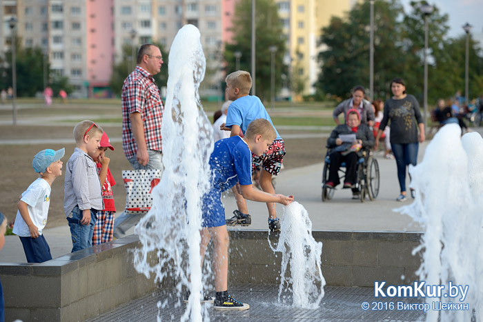 В Молодёжном парке Бобруйска заработал фонтан