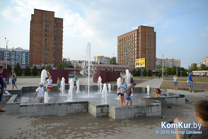 В Молодёжном парке Бобруйска заработал фонтан