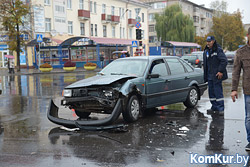 В Бобруйске, около «минской» бани, столкнулись Volkswagen и Kia