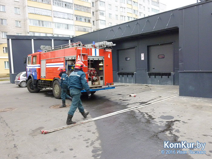 Пожар в супермаркете «Корона» в Бобруйске