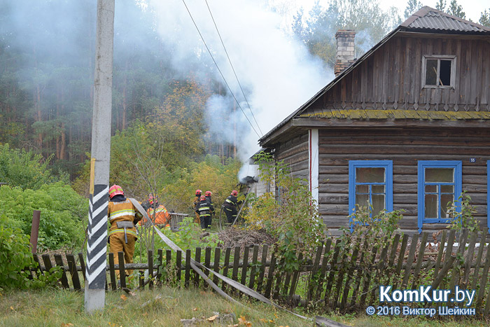 Пожар в деревне Леккерта