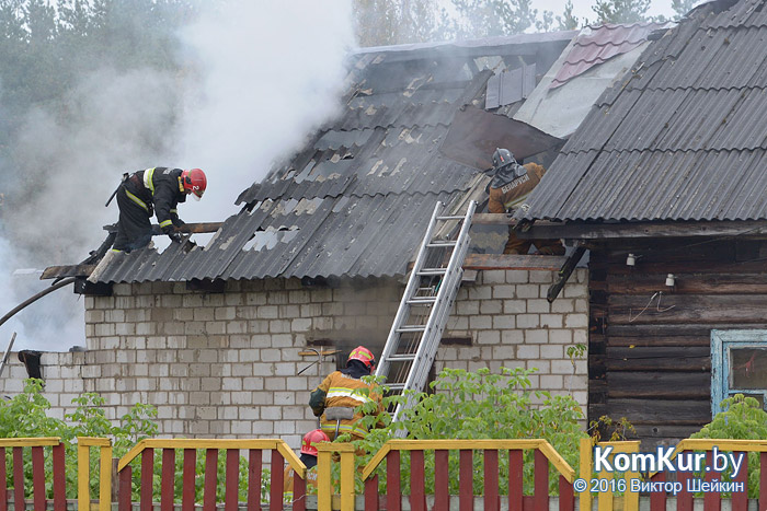 Пожар в деревне Леккерта