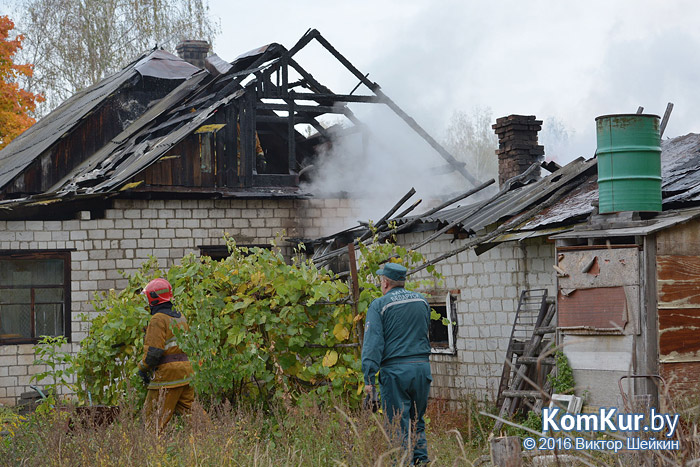 Пожар в деревне Леккерта