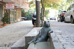 Украли памятник самому известному коту Турции по кличке Пухлик