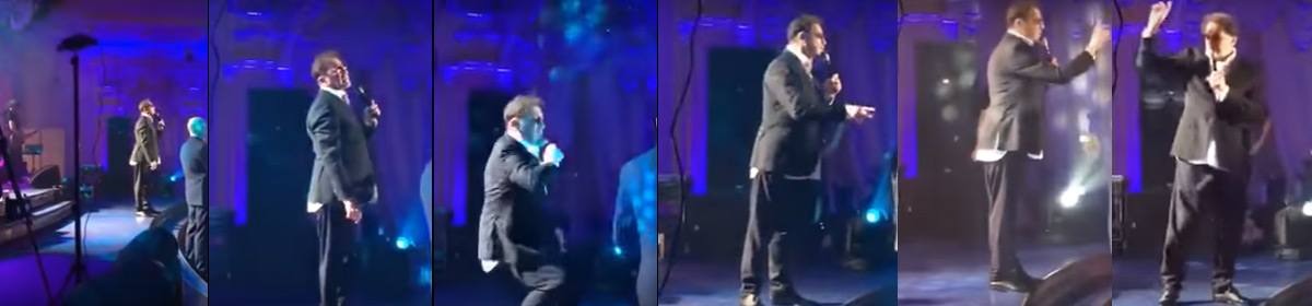 Пьяный Лепс упал на сцене во время концерта в Ростове-на-Дону (видео)