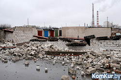 В Бобруйске произошло массовое обрушение гаражей