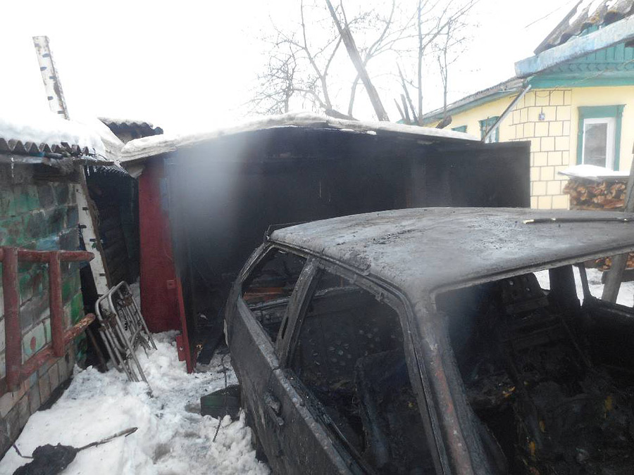 В Бобруйске сгорел автомобиль