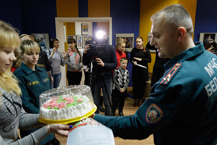 В пожарной части Бобруйска открылась выставка «Спасатель»