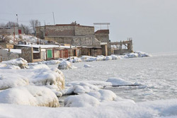 Черное море замерзло в Одессе