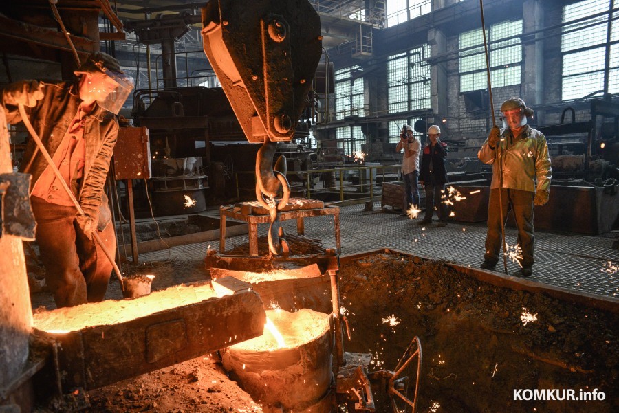 Бобруйск, 2015 год. Литейное производство на Бобруйском машиностроительном заводе.