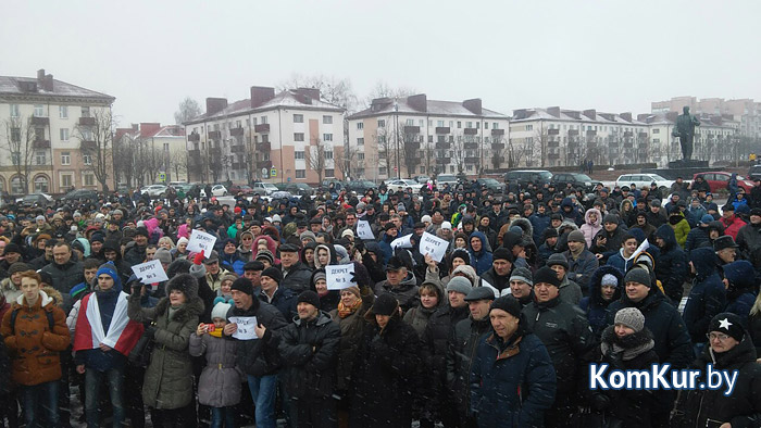 В Бобруйске прошел митинг против декрета «о тунеядстве»