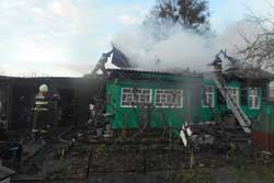 В бобруйском районе сгорел дом