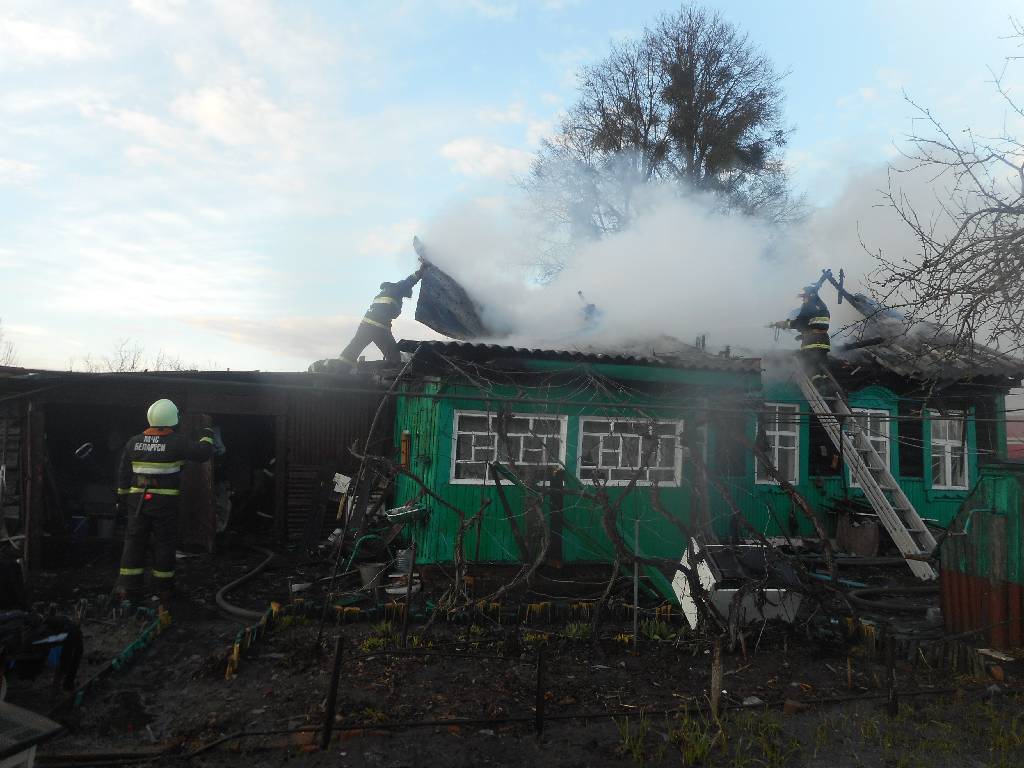 В бобруйском районе сгорел дом