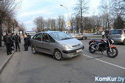 ДТП в Бобруйске: мотоцикл против «Ситроена»