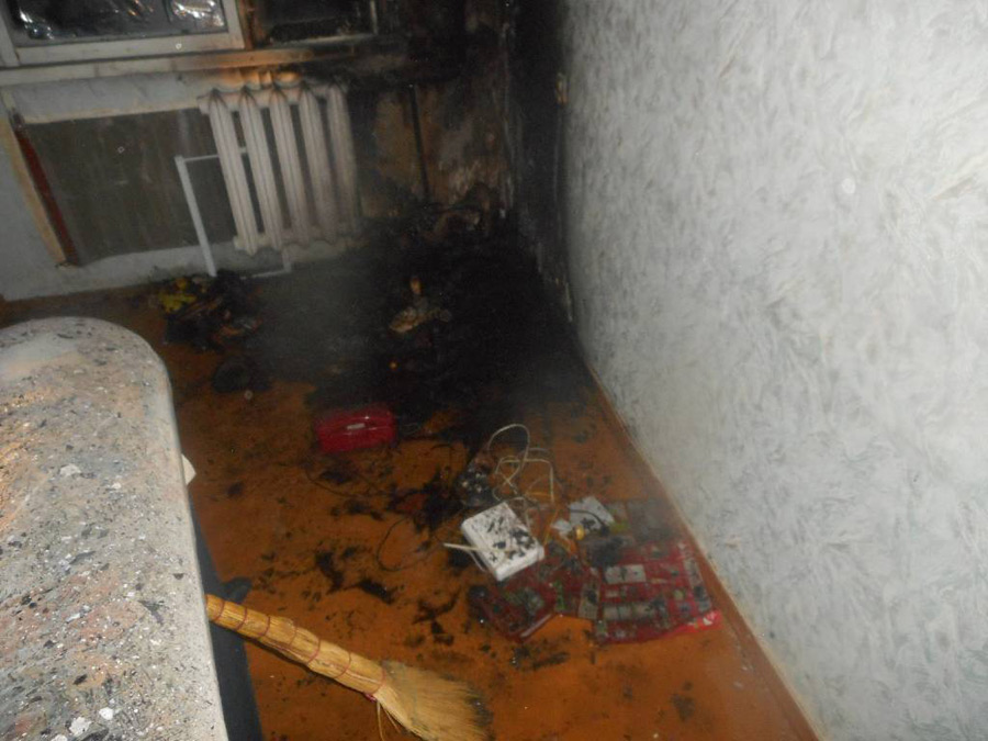 Бобруйчанка сама потушила пожар 