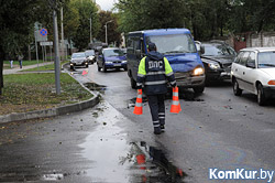  Авария в Бобруйске создала большую пробку