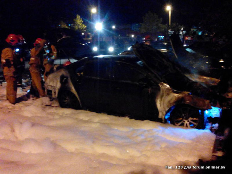 Ночью в Бобруйске горели автомобили (+ видео)