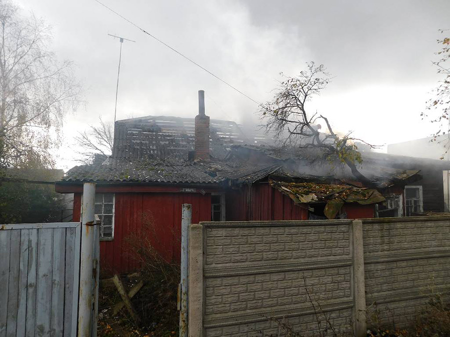 В Бобруйске сгорел частный дом