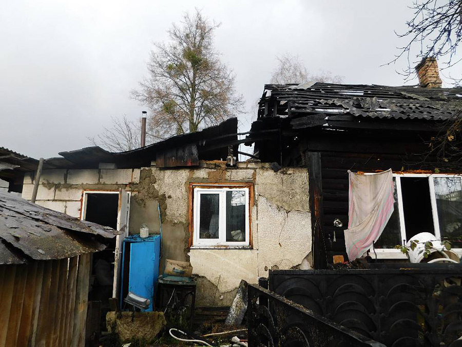 В Бобруйске сгорел частный дом