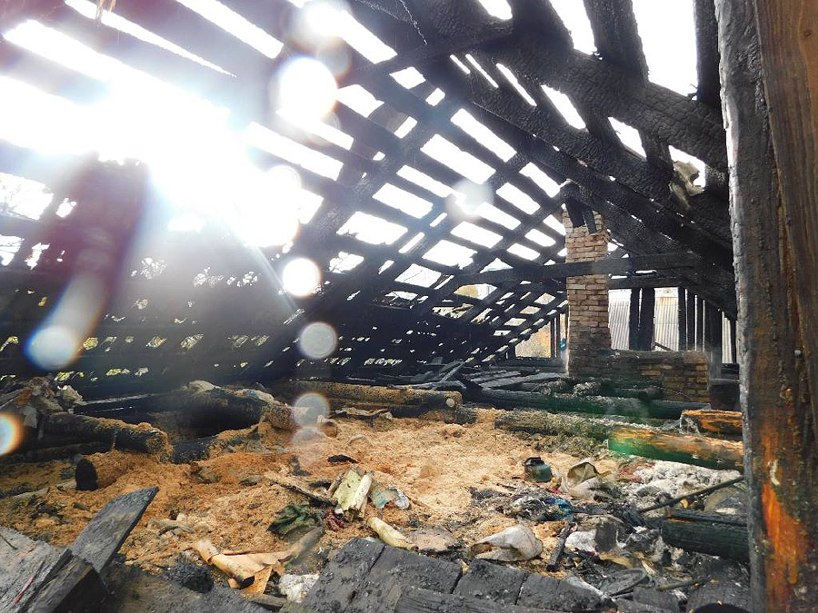 В Бобруйске сгорел частный дом