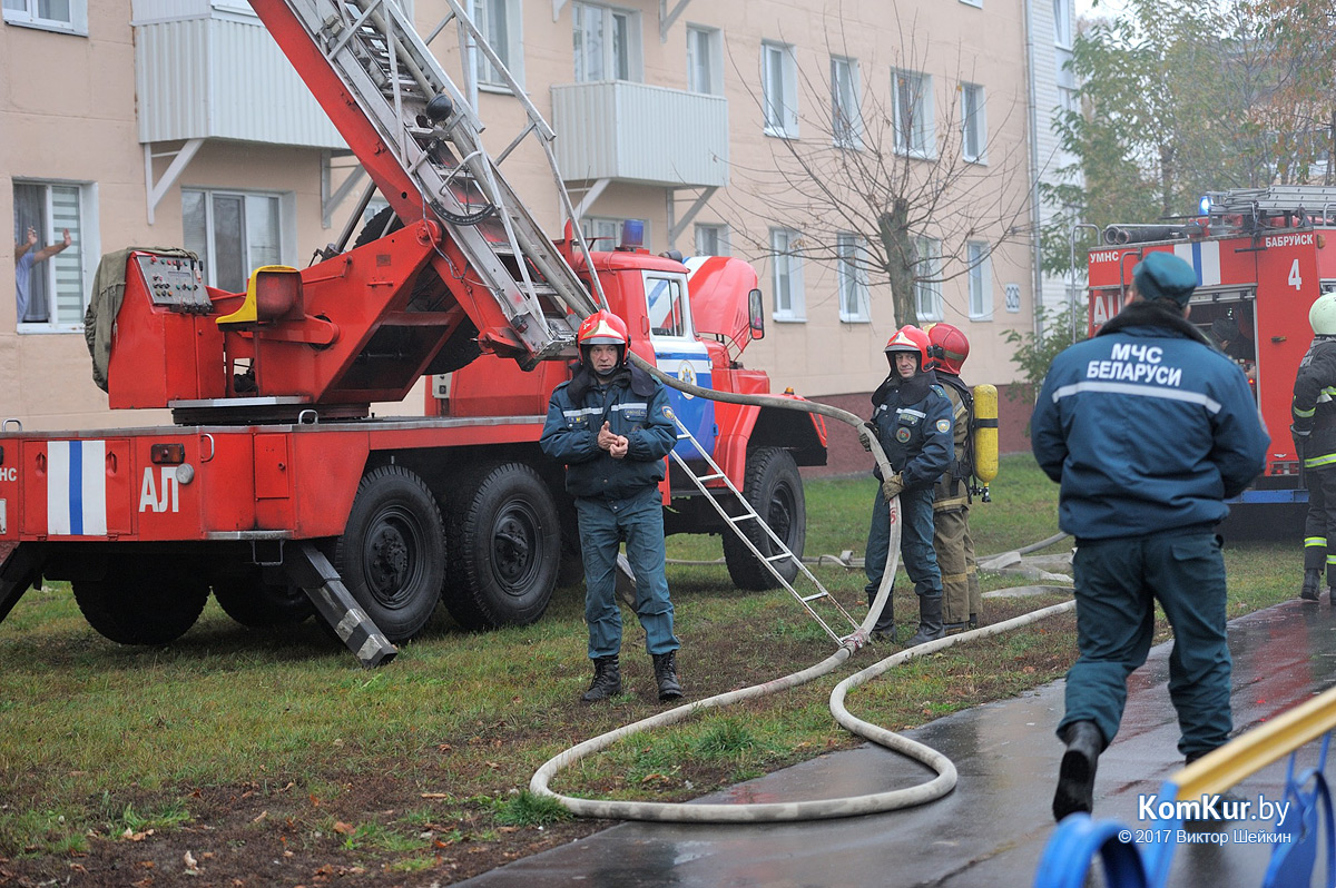 В бобруйской многоэтажке произошло возгорание