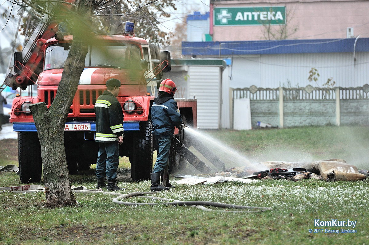 В бобруйской многоэтажке произошло возгорание