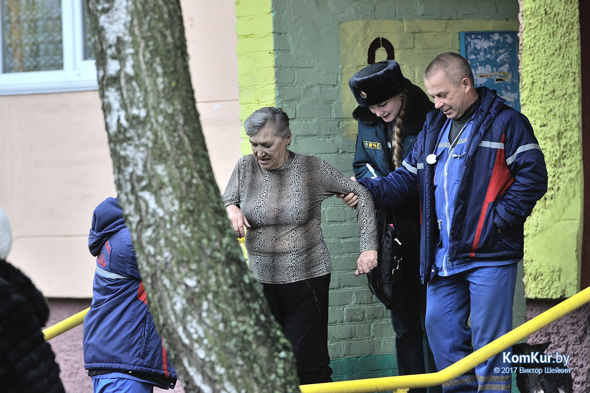 В бобруйской многоэтажке произошло возгорание