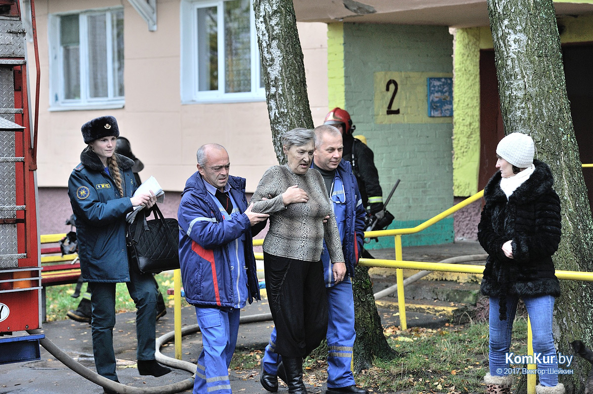 В бобруйской многоэтажке произошло возгорание
