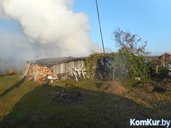 В Бобруйском районе дотла сгорела дача