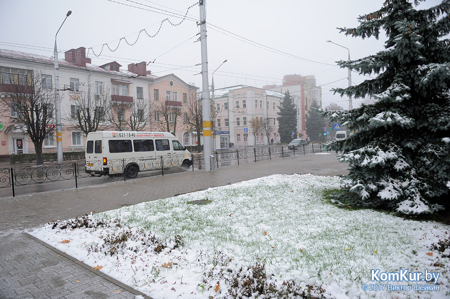 Первый снег в Бобруйске