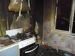 В Бобруйске загорелась квартира