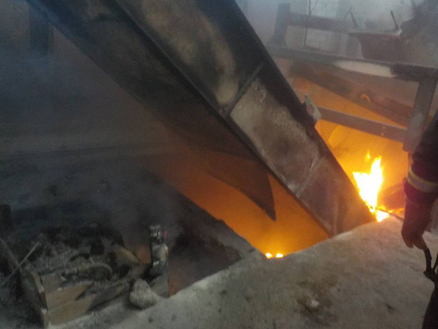 Пожар на деревообрабатывающем предприятии в Бобруйске