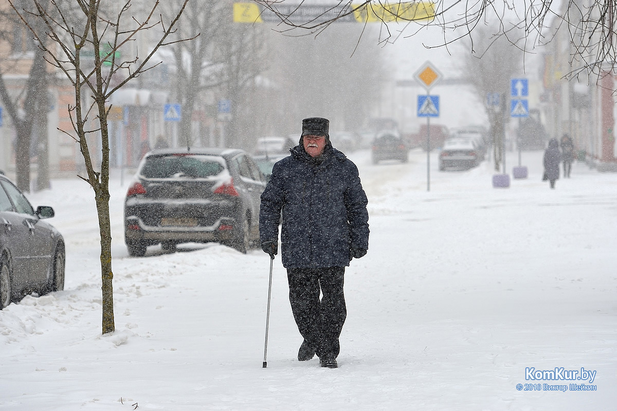 ГАИ Бобруйска предупреждает: сложные погодные условия, проявляйте повышенную осторожность на дороге!