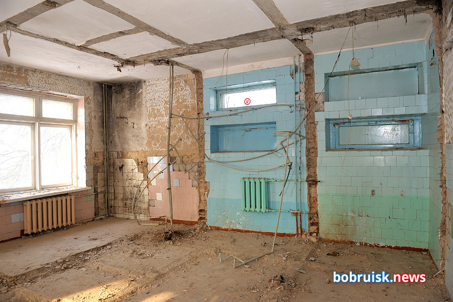 Как идет ремонт в бобруйской детской больнице?