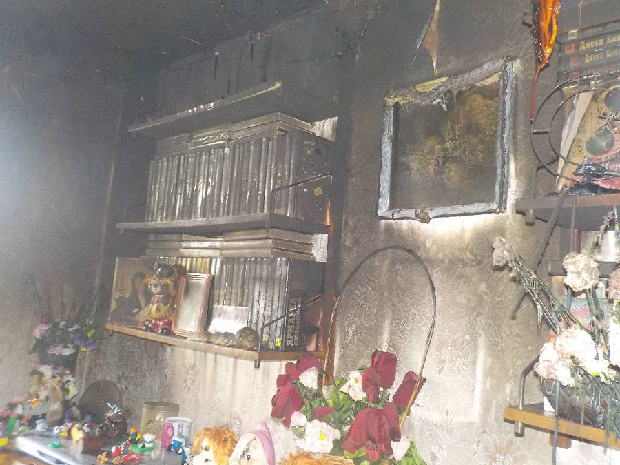 Пожар на улице Ульяновской в Бобруйске (видео)