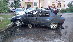 На проспекте Строителей сгорел автомобиль