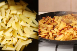 Чтобы жареная картошка получилась с хрустящей корочкой, добавляем секретный ингредиент!