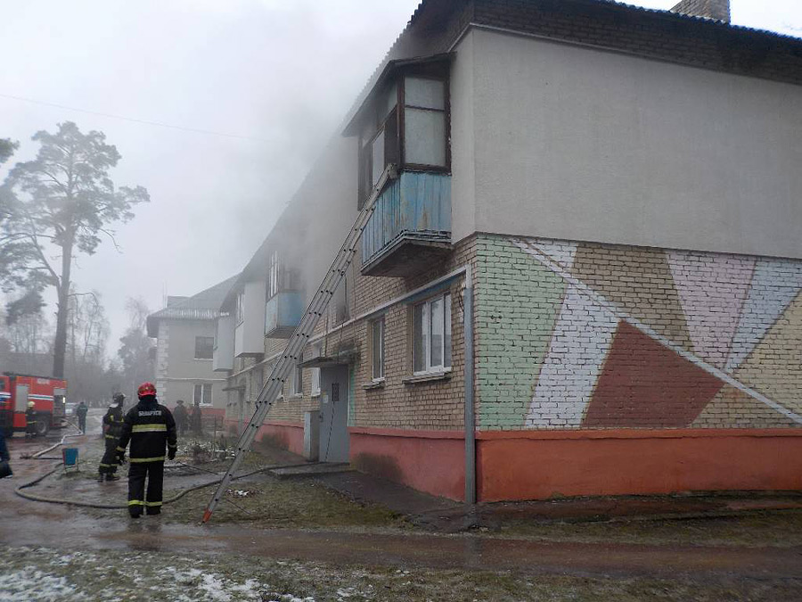 Дымное утро в Бобруйске