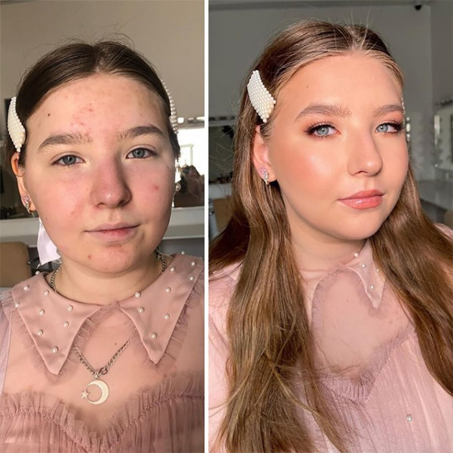 Разница на лице — 23 фото девушек до и после нанесения макияжа