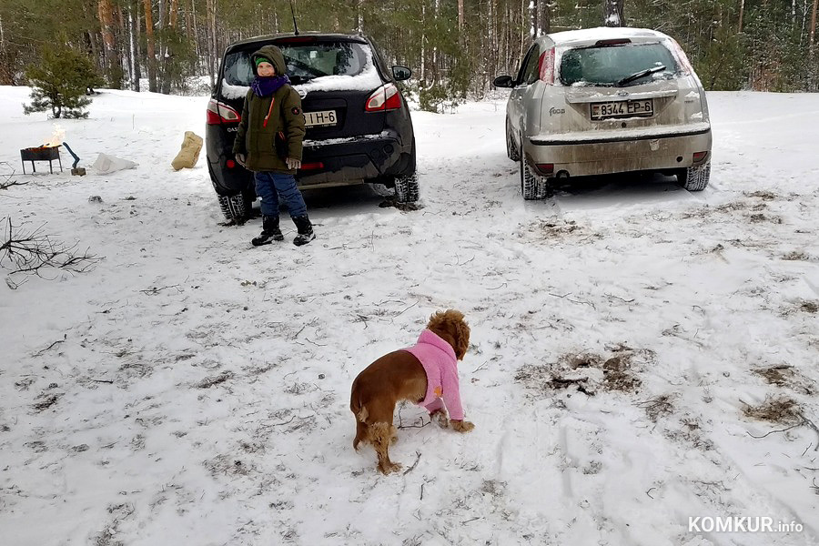 Лыжня…на озере и мангал на снегу. Жители Бобруйска наслаждаются настоящей зимой