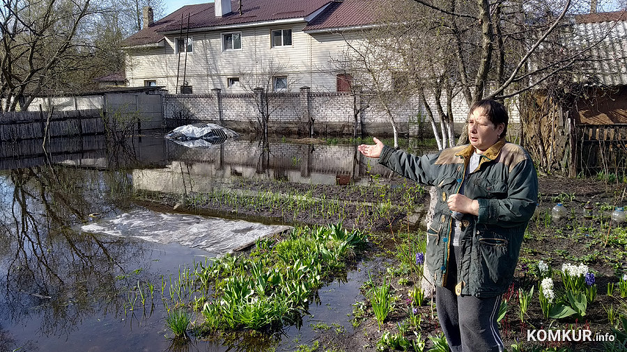 В центре Бобруйска проснулась пропавшая река и затопила огороды