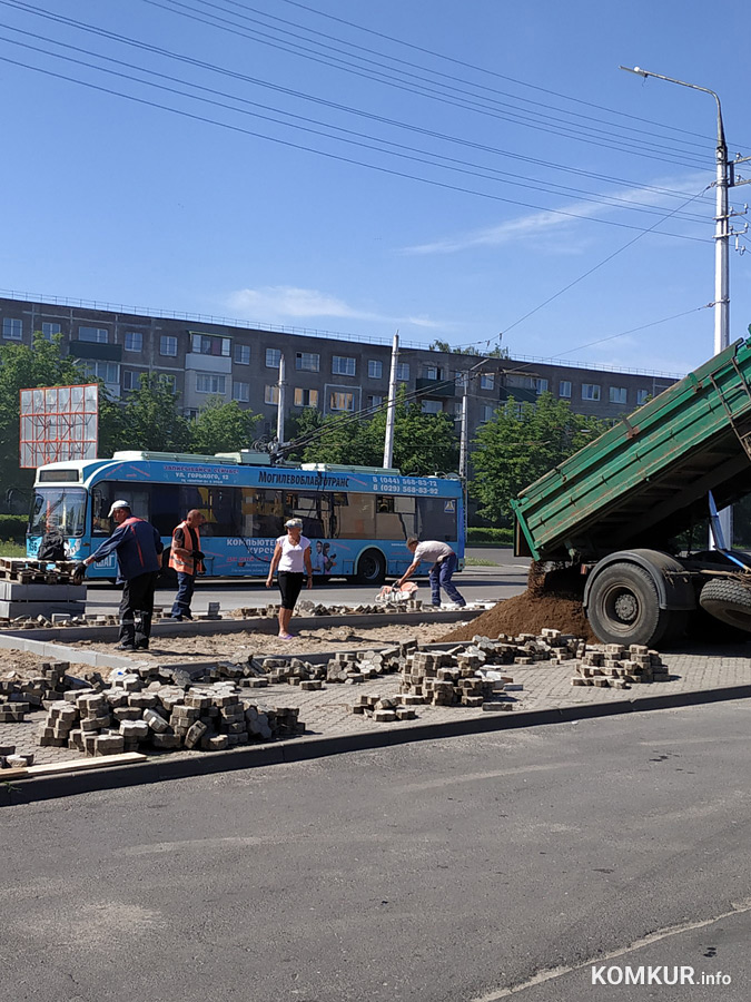 На конечной троллейбуса «двойки» в Бобруйске начались работы