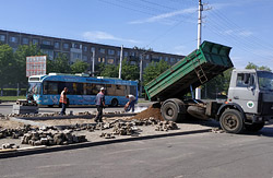 На конечной троллейбуса «двойки» в Бобруйске начались работы