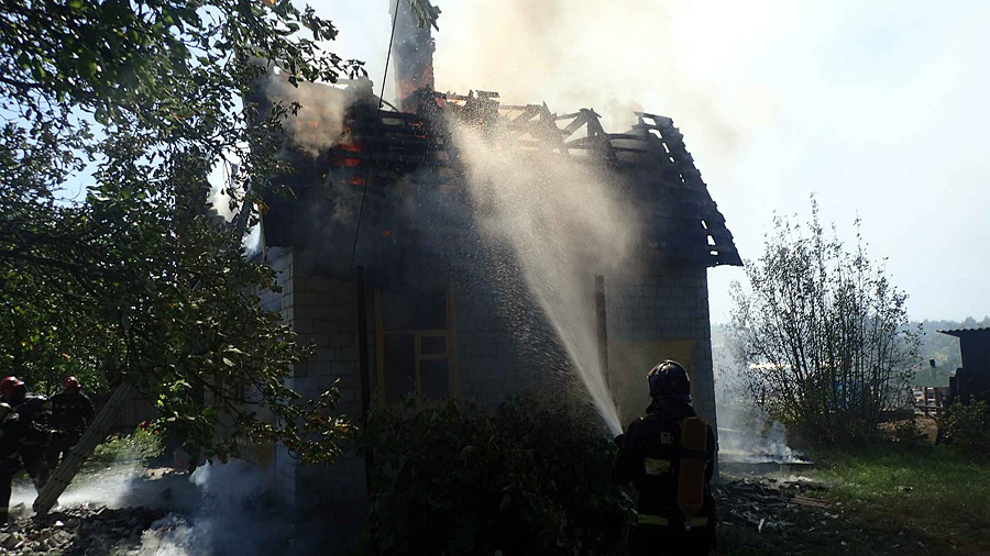 Пожар в садовом товариществе под Бобруйском